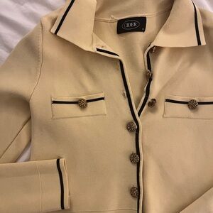 Yellow Knit with Black Trim